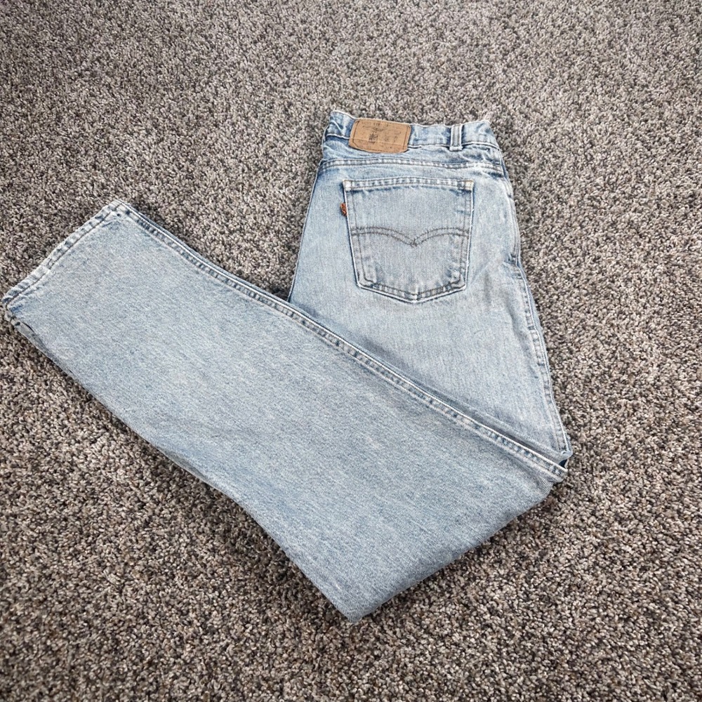 Vintage Levis 511 Mens 32x32 Orange Tab Made in USA Light Wash Jeans 1997